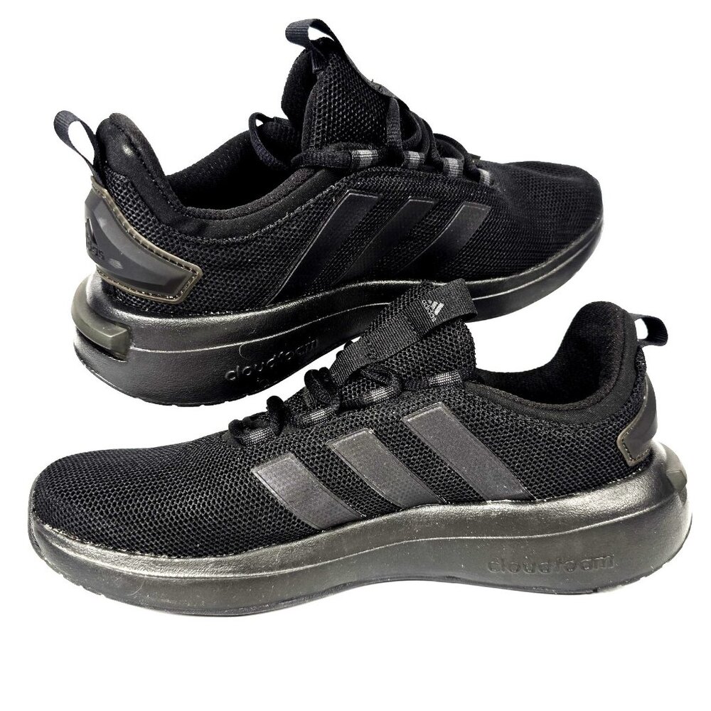 NWT Adidas Racer TR23 Triple Black Carbon Running Gym Shoes Women's Size 8.5 - Picture 2 of 10
